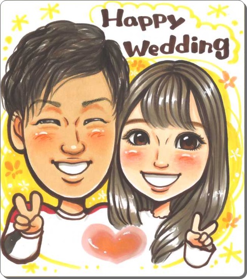 植田海結婚相手似顔絵