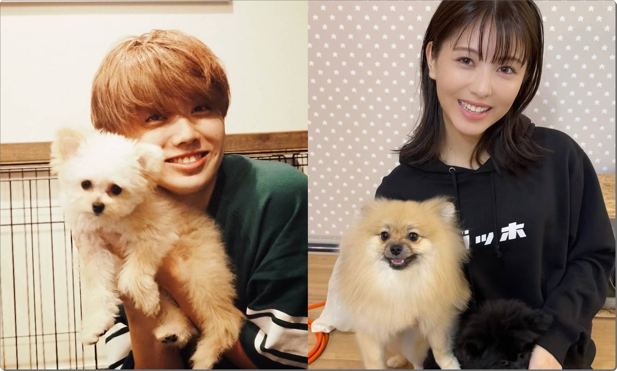 それぞれの愛犬を投稿した2人