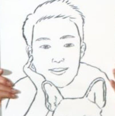 杉山愛の夫の似顔絵