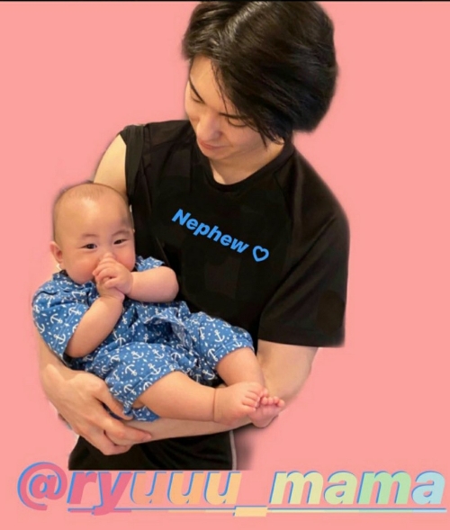 前田公輝と甥っ子(妹の息子)