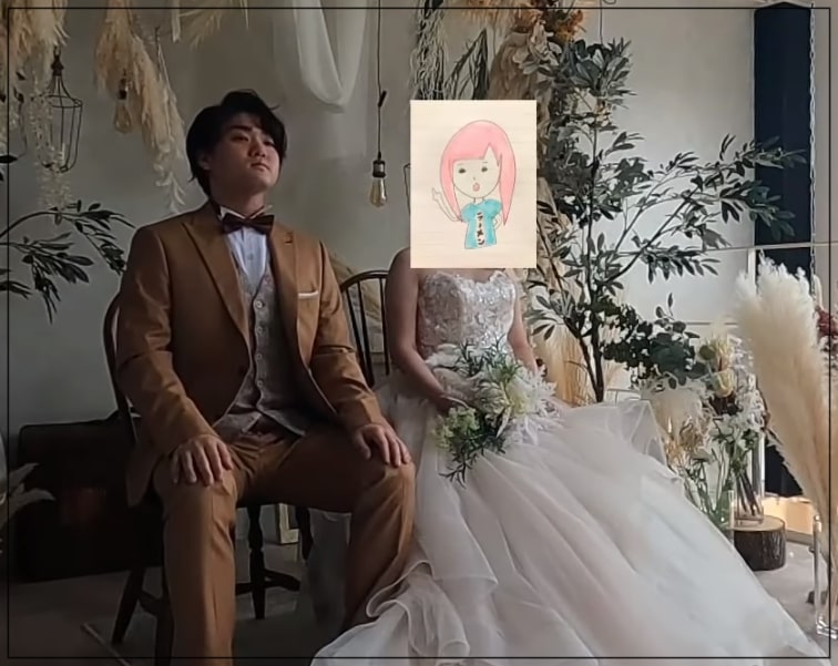ウェディングフォト撮影をするSUSURUさん夫婦