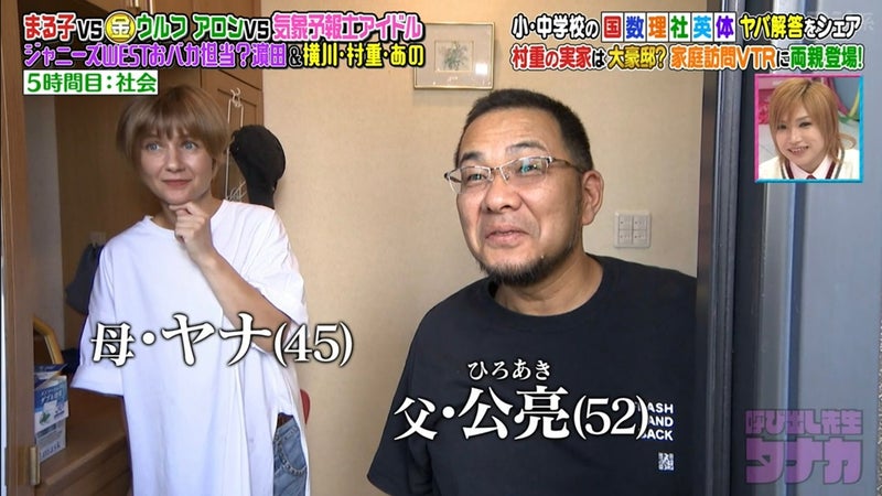 村重杏奈さん現在のご両親
