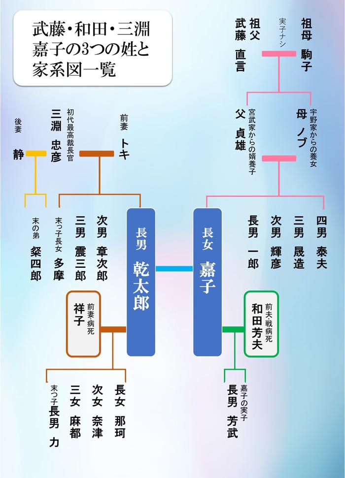 三淵嘉子さんの家系図