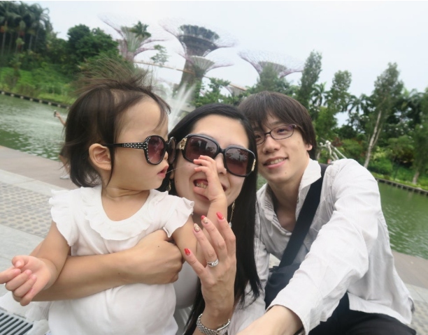 小田桐あさぎ 家族旅行